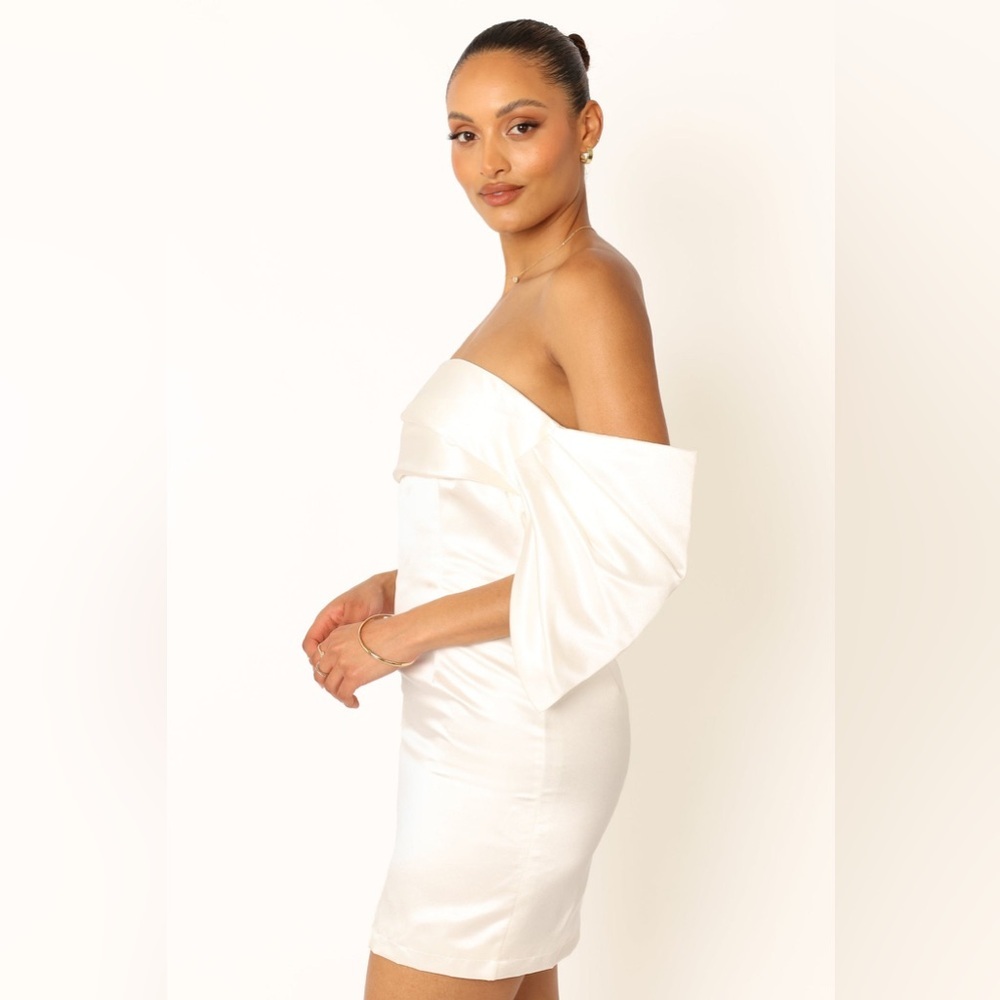 NWT Petal & Pup Nisha Strapless Mini Dress White Size 6 Bridal Bachelorette - Picture 4 of 14